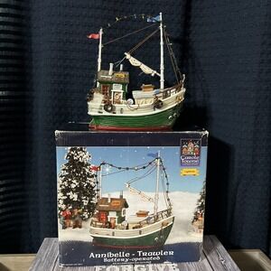 Lemax Carole Towne 2002 Seafarer Ceramic Boat Ship Christmas Village Works W Box